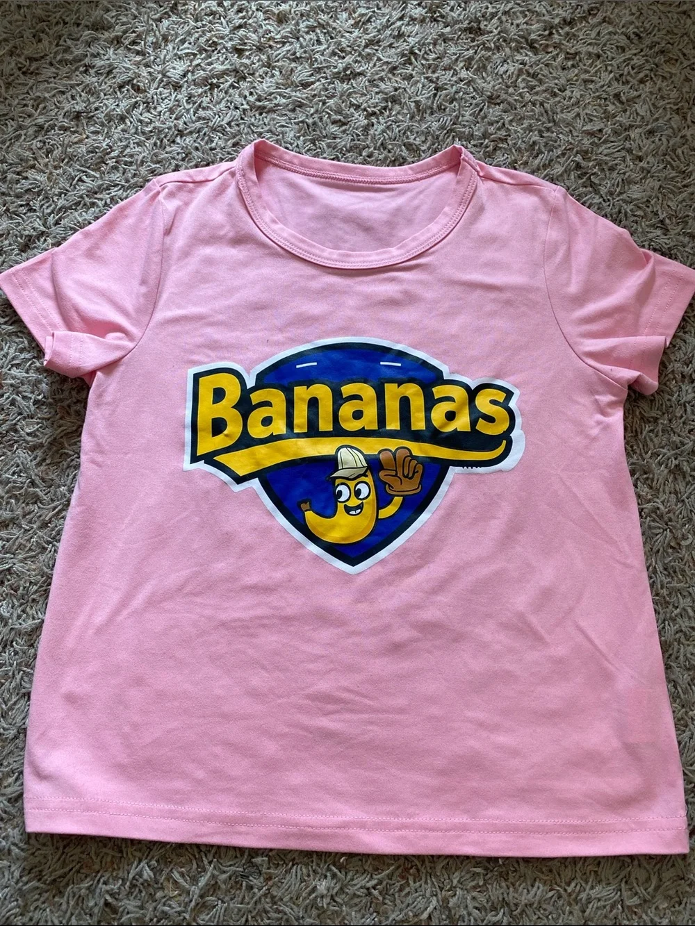 Bananas Pink Kids Graphic Tee